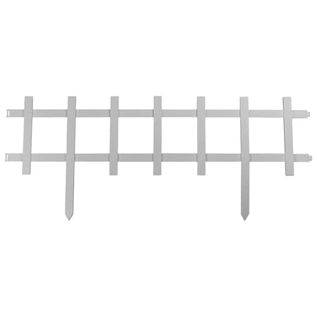 Emsco Group Cape Cod Style Decorative Fencing, White Border Edging, 13inx33in sections, 22ft of Garden Edging 2115-1